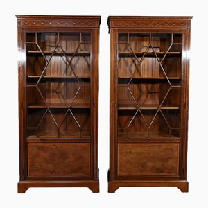 Art Deco Bookcases in Mahogany, Set of 2