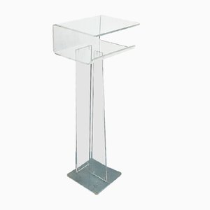 Mesa de podio con atril de vidrio acrílico