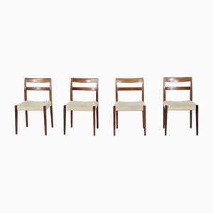 Vintage Swedish Teak Chairs by Nils Jonsson for Troeds, 1960s, Set of 4