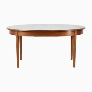 Ausziehbarer länglicher Mid-Century Esstisch aus Teak, 1960er