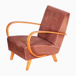 Art Deco Armchair in Beech attributed to J. Halabala for Up Závody, 1930s