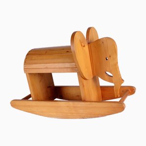 Pine Elephant Children's Rocking Chair, 1970s