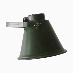 Vintage German Industrial Green Metal Wall Light