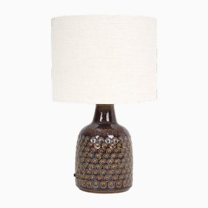 Handcrafted Table Lamp with Ceramic Textile Lampshade from Søholm, 1960s