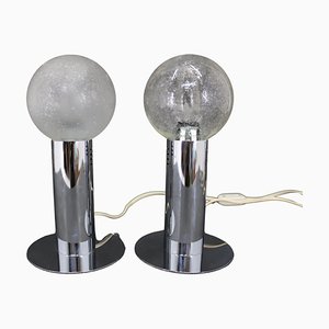 Chrome-Plated Table Lamps, Italy, 1970s, Set of 2