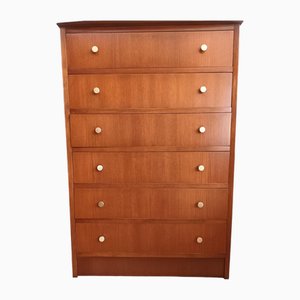 Mid-Century Tallboy Chest of Drawers in Teak, 1960s