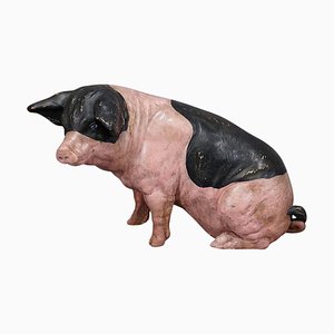 Swabian Hallic Country Pig in Terracotta, 1930s