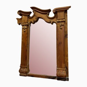 Miroir décoratif avec cadre en bois de résineux