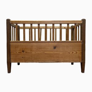 Antique Softwood Baby Bed, 1900