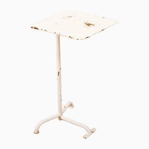 Folding Table with White Metal Frame