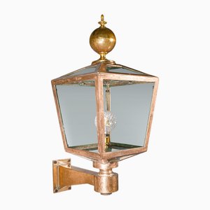 Large Antique English Courtyard Light in Bronze, 1870s