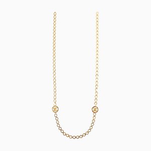 18k Round Cutout Macadam Plate Necklace from Celine