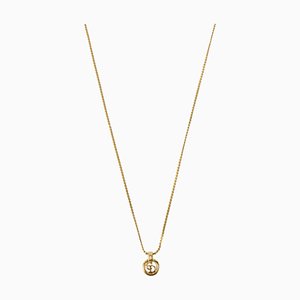 Mini Round Cutout Logo Necklace by Christian Dior