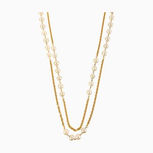 Pearl Double Chain Long Necklace from Chanel