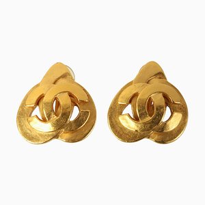 Cut-Out Cc Mark Earrings from Chanel, 1997, Set of 2