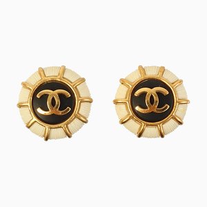 Round Edge Design CC Mark Earrings from Chanel, 1995, Set of 2
