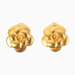 Camellia Design Earrings from Chanel, 1998, Set of 2