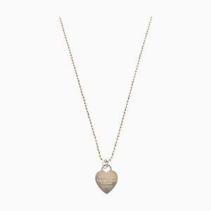 Return to Heart Motif Ball Chain Necklace in Silver from Tiffany & Co.