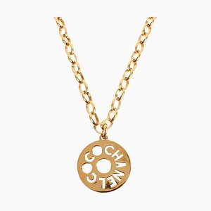 Round Cutout Logo Plate Necklace from Chanel