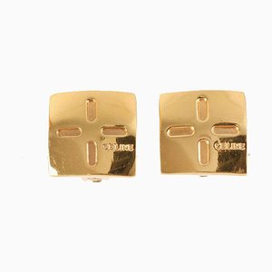 Boucles d'Oreilles Logo Carré de Celine, Set de 2