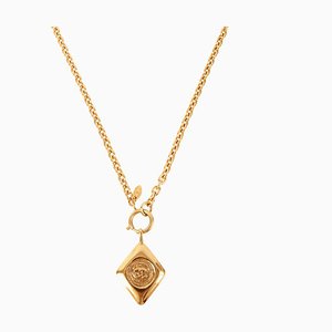 Diamond Shape CC Mark Plate Necklace from Chanel
