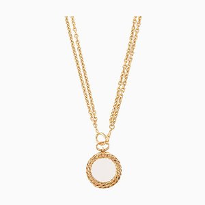 Collier Double Chaîne Chanel Loupe Mini Cc Mark