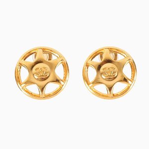 Cutout Star CC Mark Earrings from Chanel, 1997, Set of 2