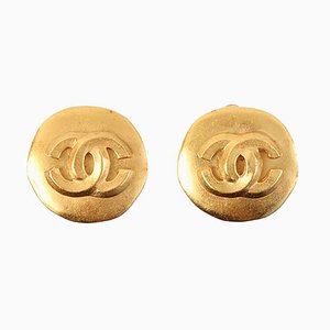 Round CC Mark Earrings from Chanel, 1996, Set of 2