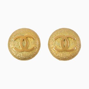 Round CC Mark Earrings from Chanel, 1995, Set of 2