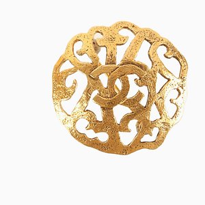 CC Mark Cut Out Brooch from Chanel, 1990s