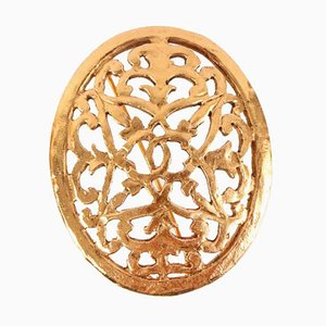 Oval Cutout Cc Mark Design Brooch from Chanel, 1991