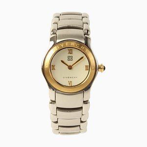Runde Armbanduhr mit Logo in Silber/Gold von Givenchy