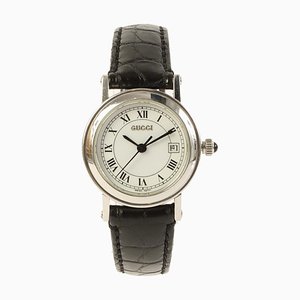 Round Logo Face Watch in Black from Gucci