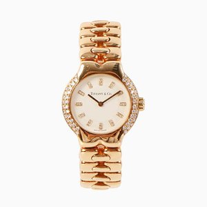 Reloj Tisolo con bisel de diamantes de 18k de Tiffany & Co.