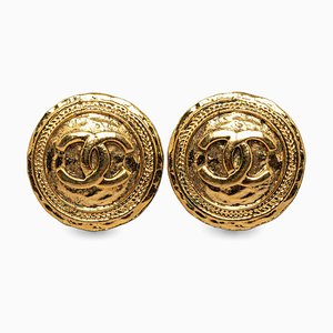 Chanel Cc Clip On Earrings Costume Earrings, Set of 2