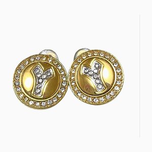 Gold Earrings from Yves Saint Laurent, Set of 2
