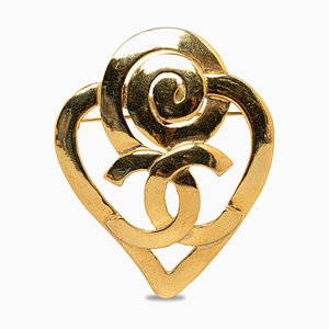 CC Heart Brooch Costume Brooch from Chanel