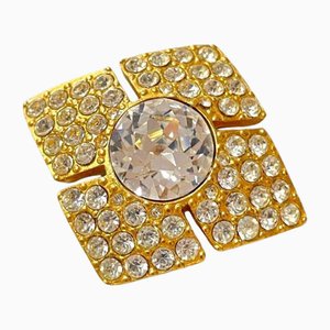 Diamond Shape Brooch with Crystals by Christian Dior