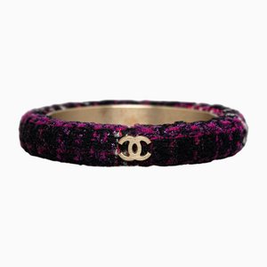 Tweed CC Logo Bangle Bracelet from Chanel