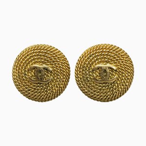 CC Clip on Earrings from Chanel, Set of 2