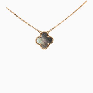 18k Mother of Pearl Alhambra Pendant Necklace from Van Cleef and Arpels
