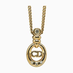 Logo Rhinestone Pendant Necklace from Christian Dior