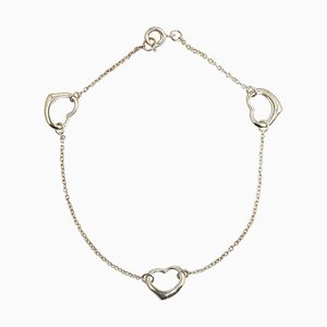 Bracciale a cuore aperto in argento di Elsa Peretti per Tiffany