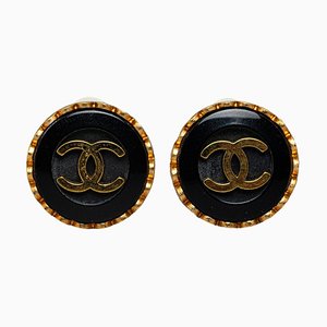 Aretes de clip CC de Chanel. Juego de 2