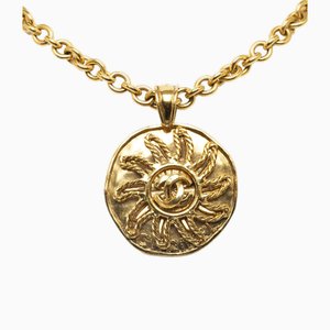 CC Sun Medallion Pendant Necklace from Chanel