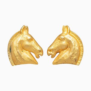 Cheval Clip-On Earrings from Hermes, Set of 2