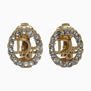 Rhinestone Clip-On Earrings from Christian Dior, Set of 2