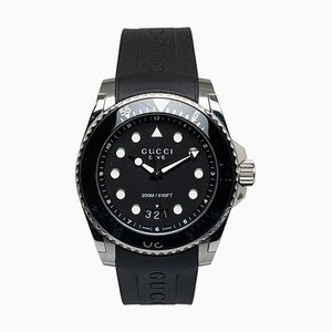 Quartz Stainless Steel Rubber Dive Watch from Gucci