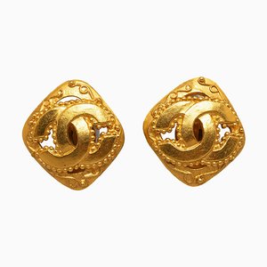 Chanel Cc Clip On Earrings Costume Earrings, Set of 2