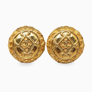 Chanel Cc Clip On Earrings Costume Earrings, Set of 2